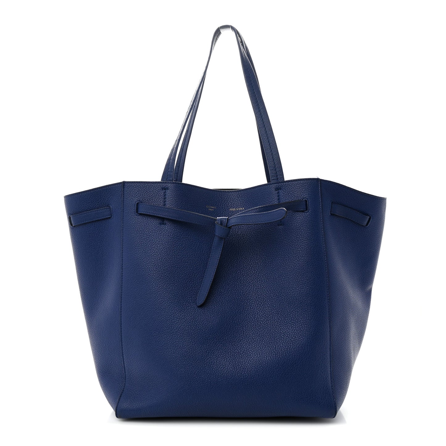 Soft Grained Calfskin Small Belt Cabas Phantom Deep Blue