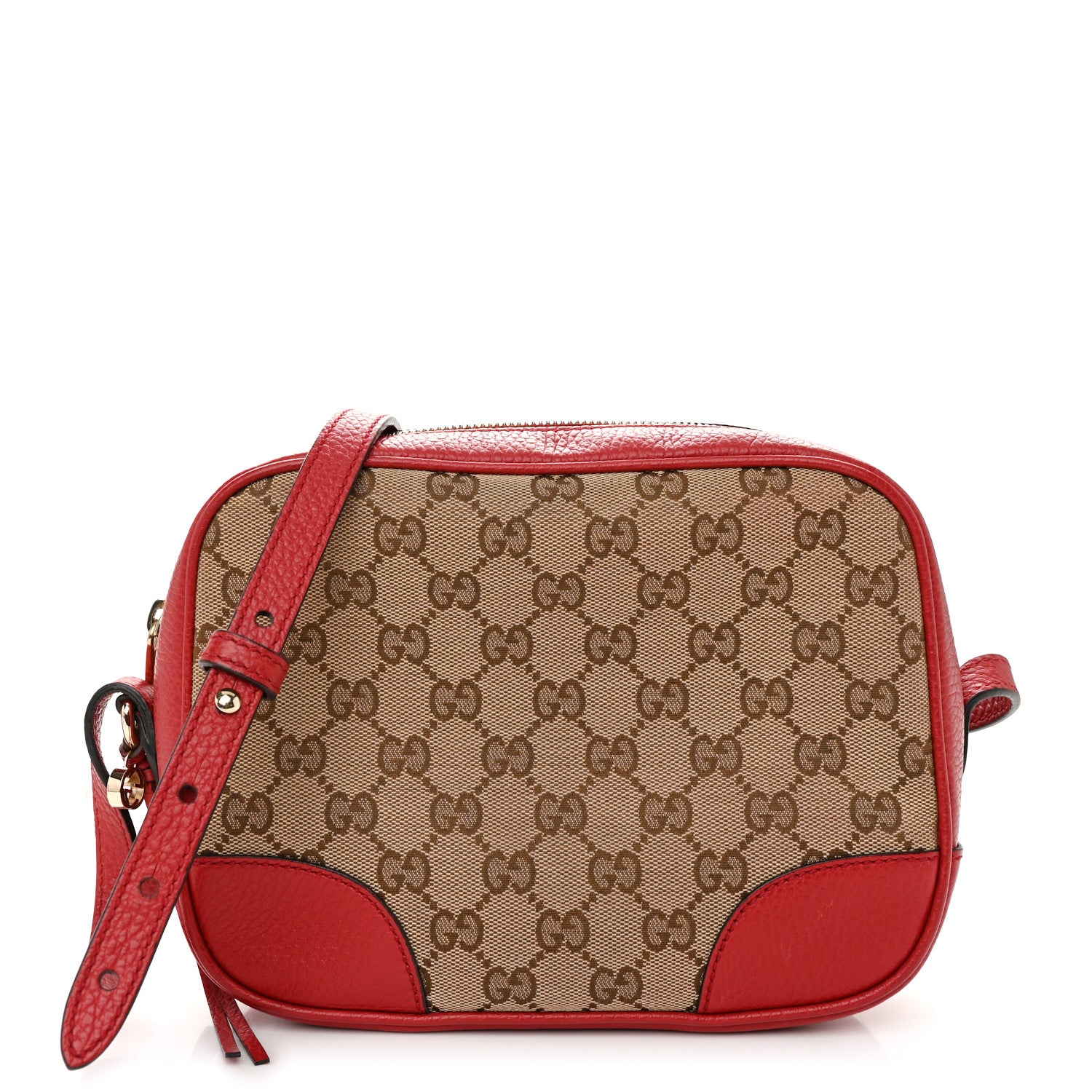 Gucci Monogram Mini Bree Messenger Bag Red 1 of 10