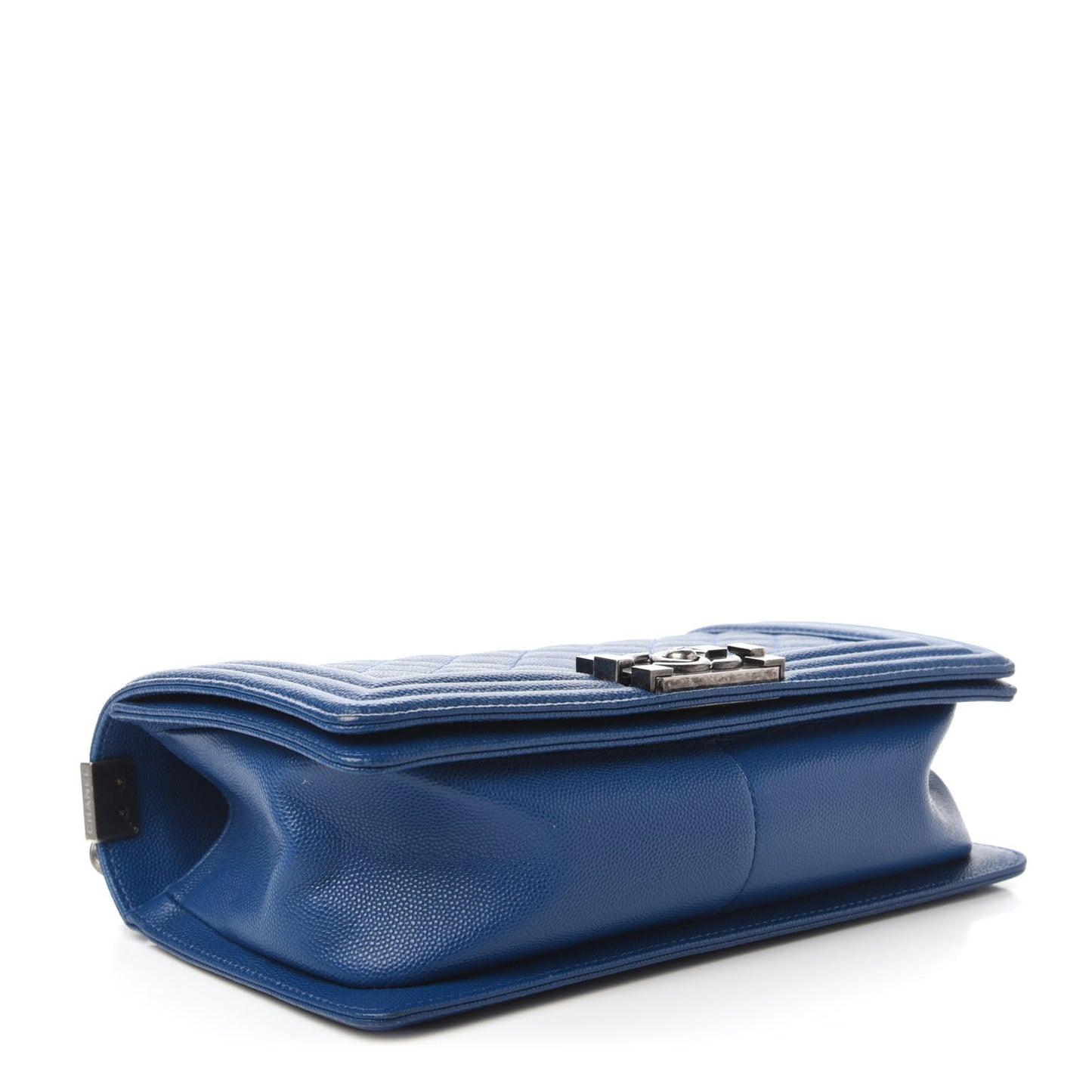 Caviar Quilted Medium Boy Flap Blue