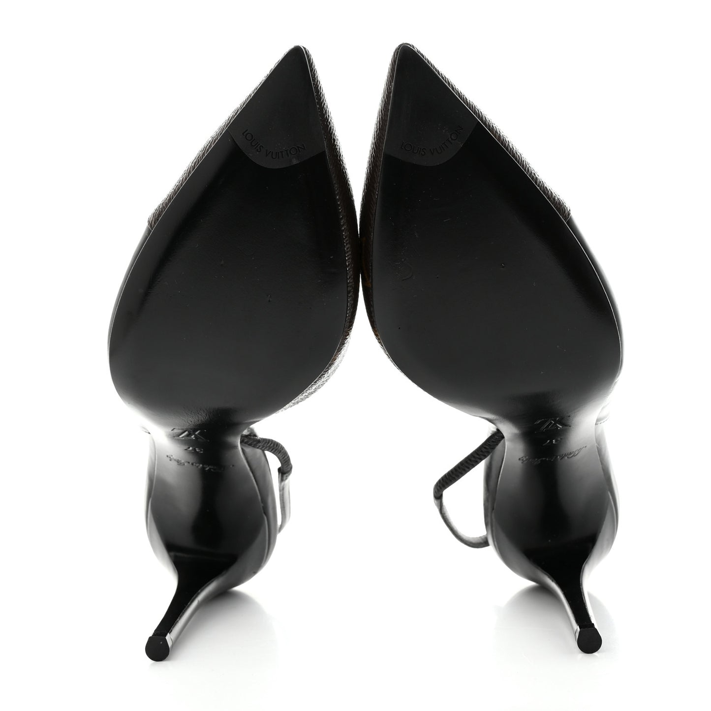 Monogram Cherie Slingback Pumps 37 Black