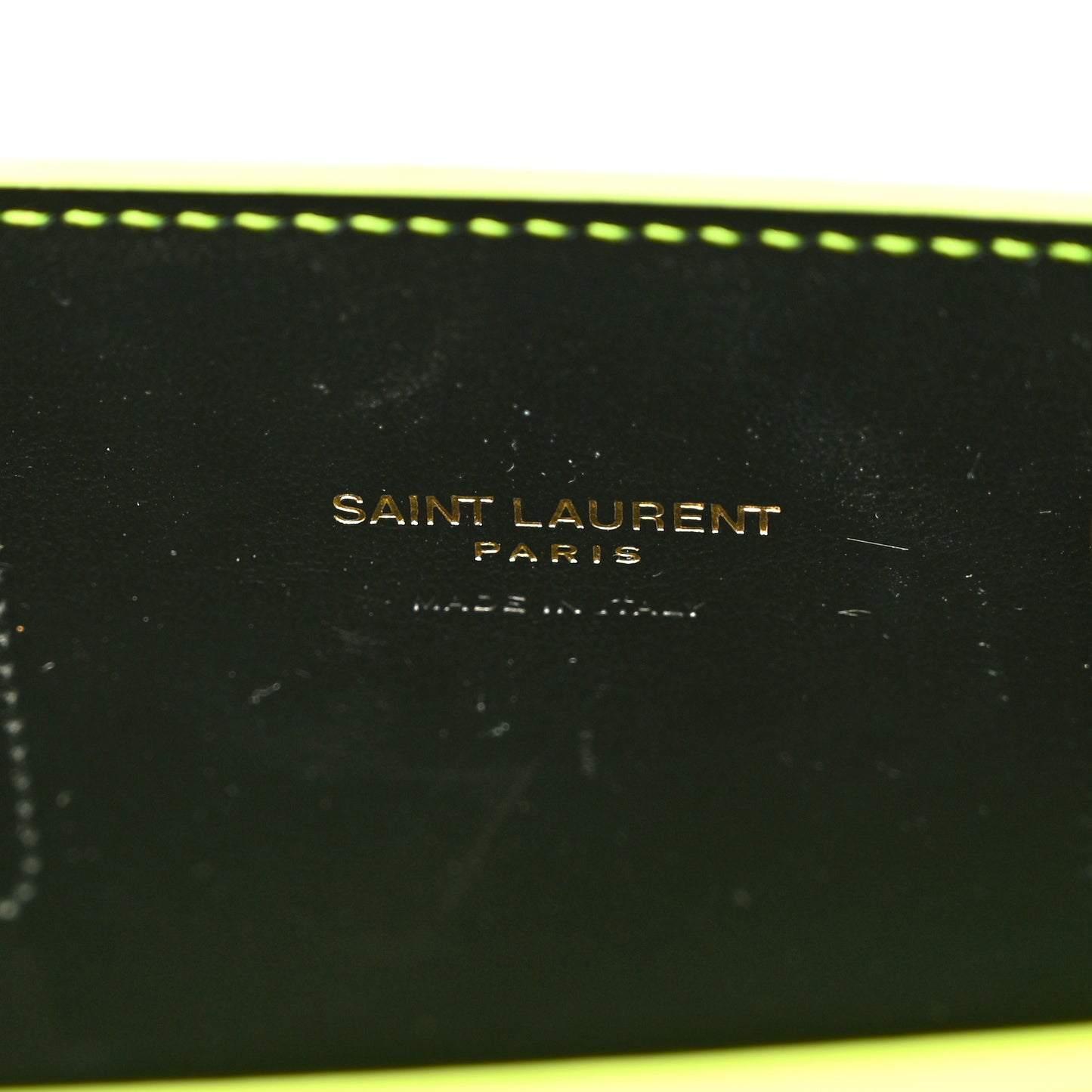 Calfskin Nano Sac De Jour Neon Yellow