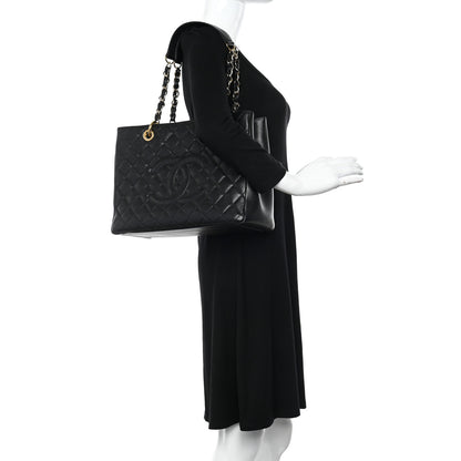 Chanel Caviar Quilted Grand Shopping Tote GST Black 2 of 9