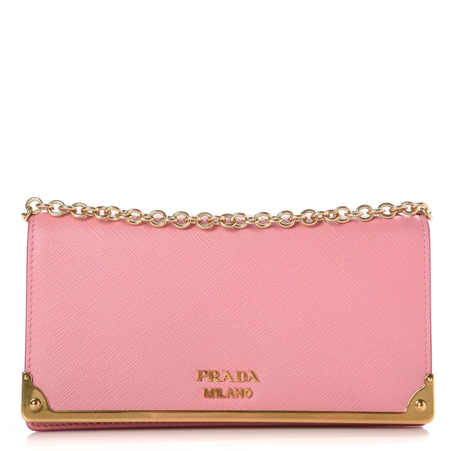 Saffiano Cahier Chain Wallet Petalo