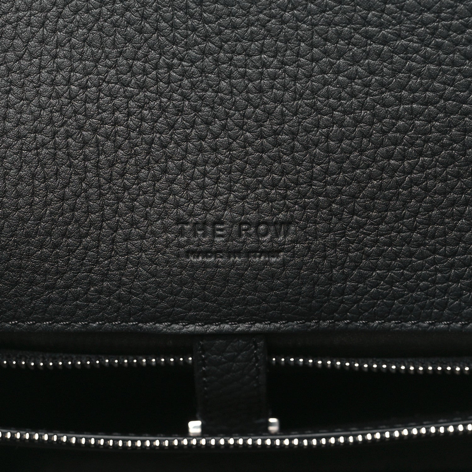 The Row Grained Calfskin Margaux Shoulder 12 Black 6 of 10