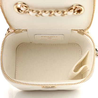 Chanel Lambskin Quilted My Chanel Lady Vanity Case With Chain White 5 of 11