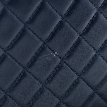Chanel Lambskin Quilted New Medium Boy Flap Navy 10 of 10