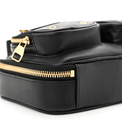 Louis Vuitton Calfskin Monogram Embossed Utility Crossbody Black 11 of 12