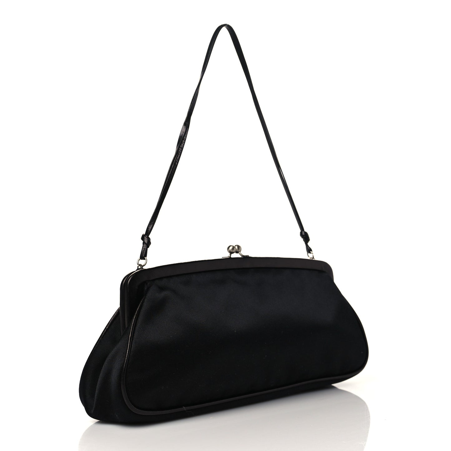 Satin Raso Shoulder Bag Black