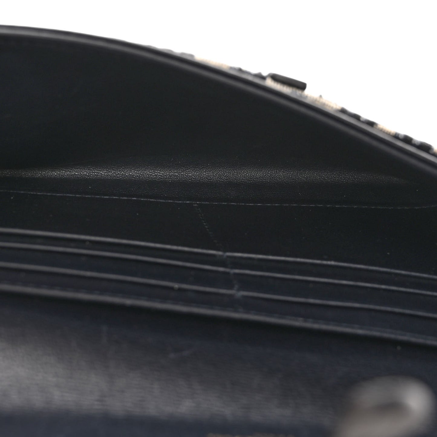 Oblique Saddle Chain Long Wallet Blue