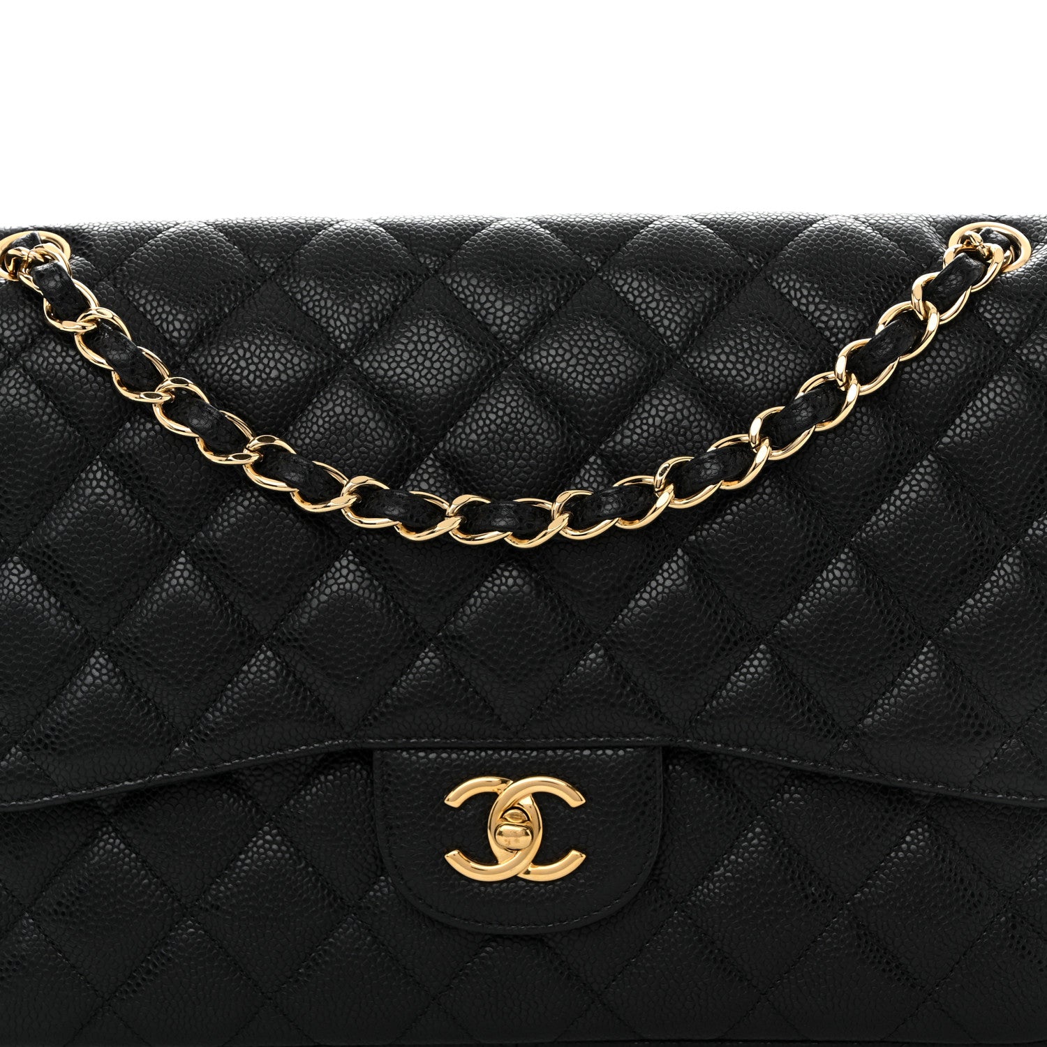 Chanel Caviar Quilted Jumbo Double Flap Black 8 of 11
