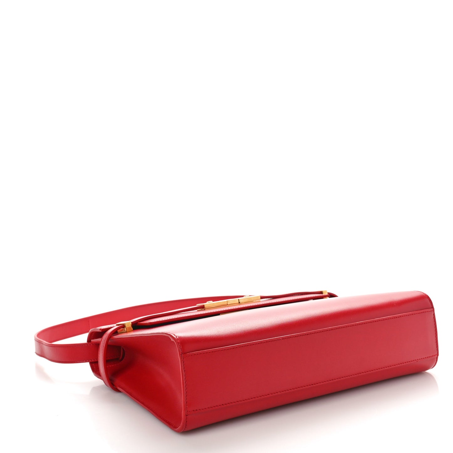 Smooth Calfskin Manhattan Shoulder Bag Rouge Eros