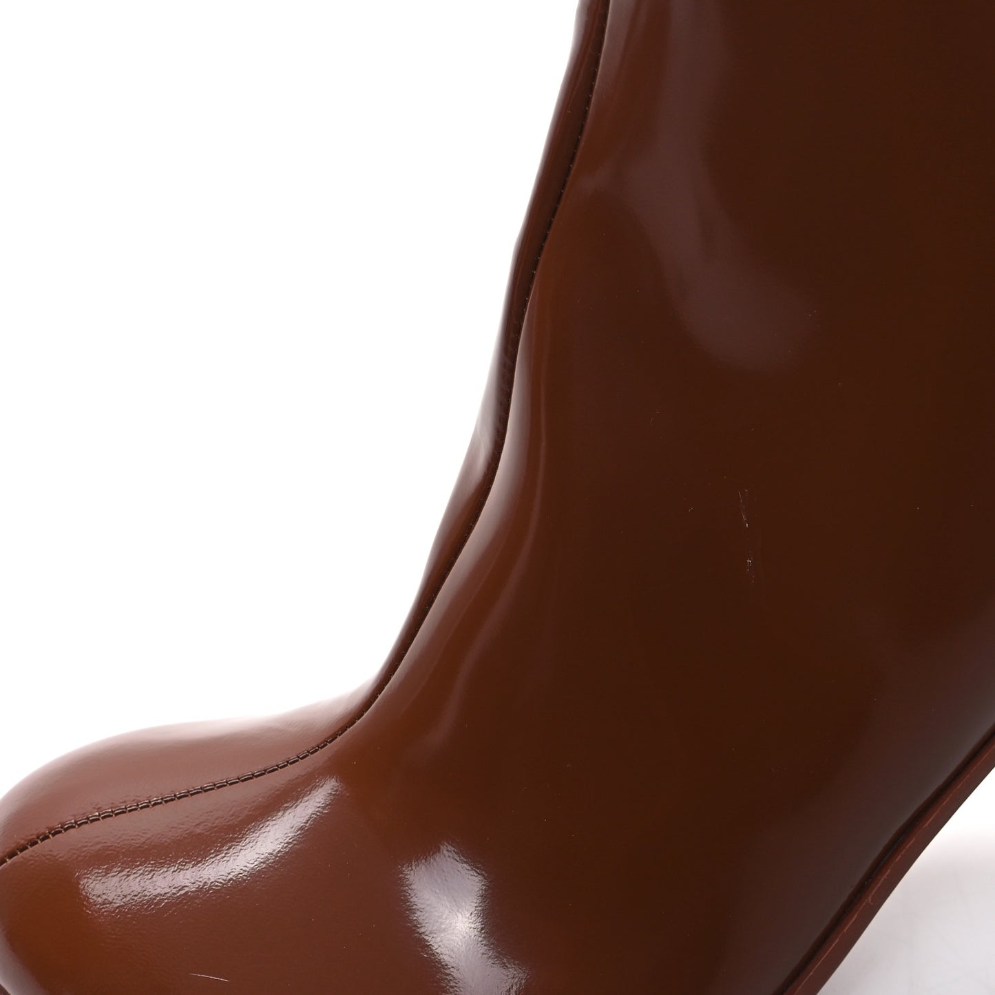 Patent Lambskin Atomic Boots 40 Brown Sugar
