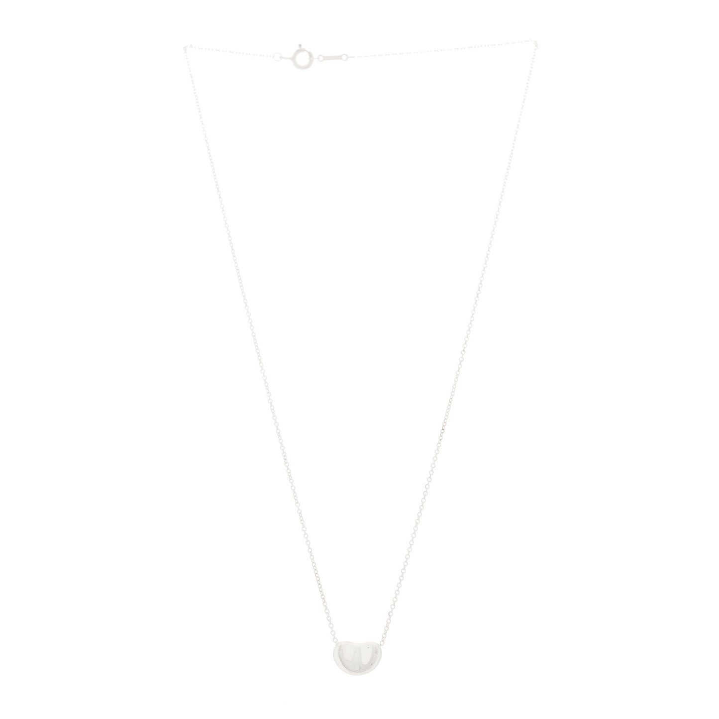 Sterling Silver 11mm Elsa Peretti Bean Pendant Necklace