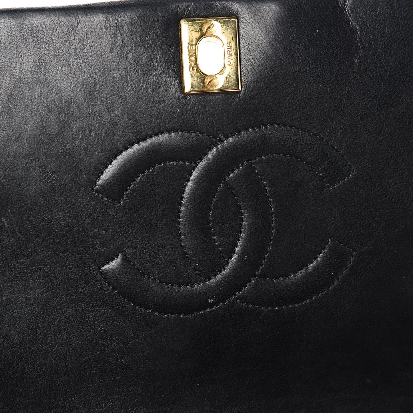 Lambskin Quilted Small Single Flap Black