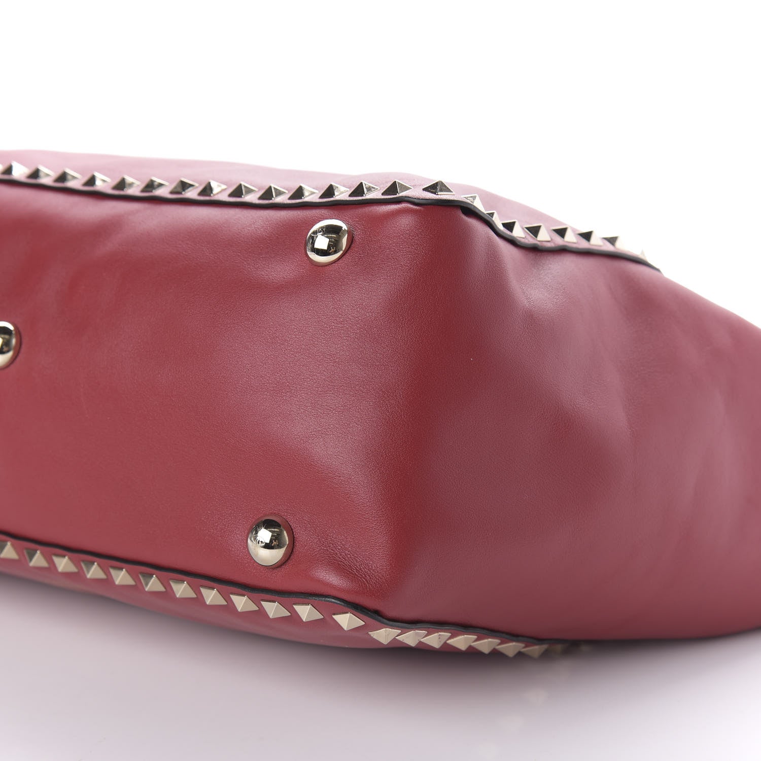 Valentino Garavani Vitello Medium Rockstud Tote Rosso Valentino 7 of 9