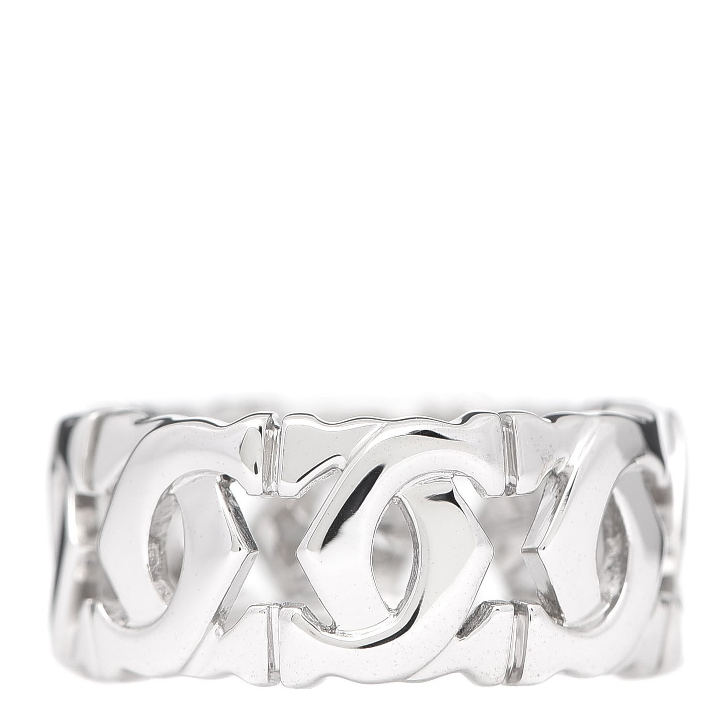 18K White Gold Entrelaces Ring 48 4.5