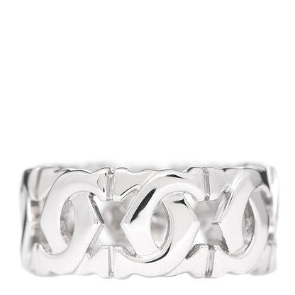 Cartier 18K White Gold Entrelaces Ring 48 4.5 3 of 5