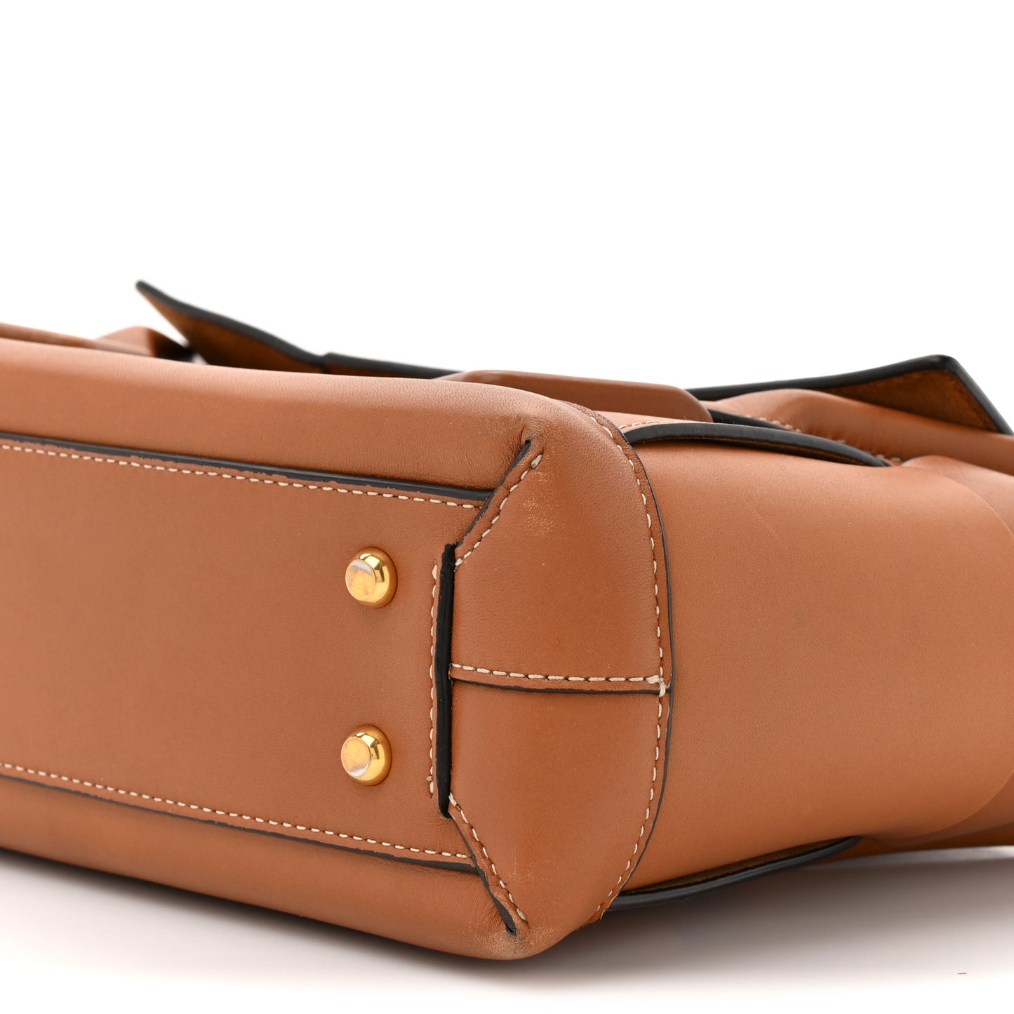 French Calfskin Maxi Intrecciato Small Arco Wood