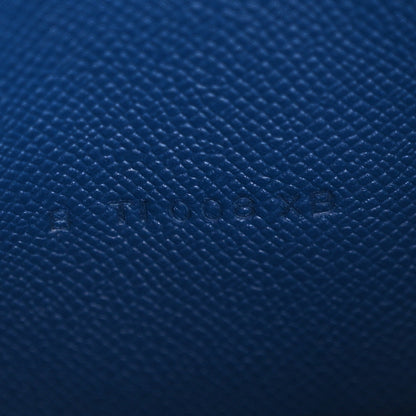 Hermes Grained Monsieur Bearn Gusset Wallet Bleu de Prusse 7 of 8