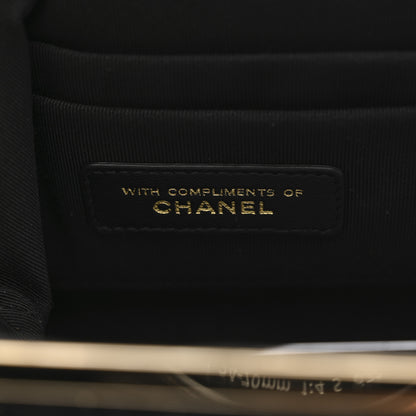 Chanel Tweed Quilted Kiss Lock Clutch Black 8 of 10
