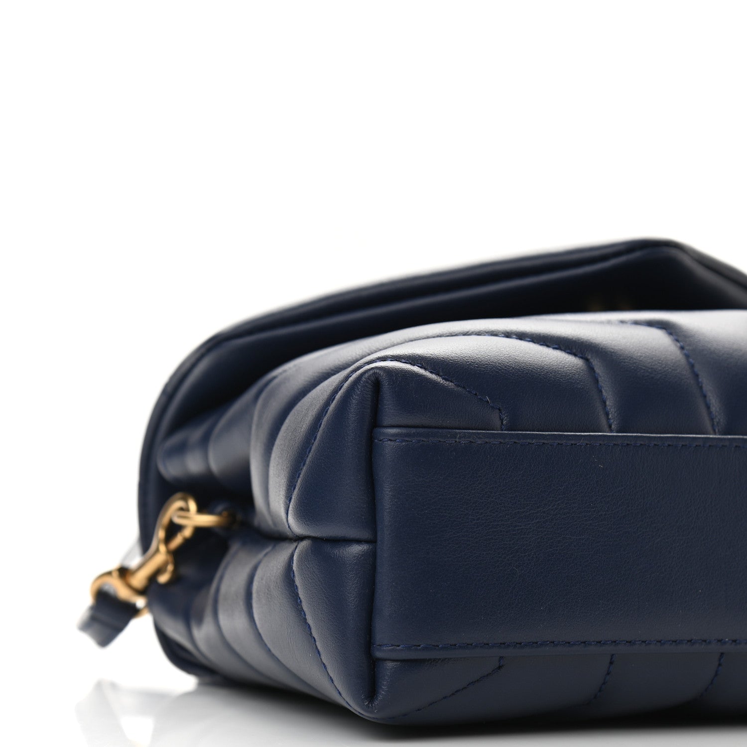 Saint Laurent Calfskin Y Quilted Monogram Toy Loulou Crossbody Bag Blue Charron 8 of 9