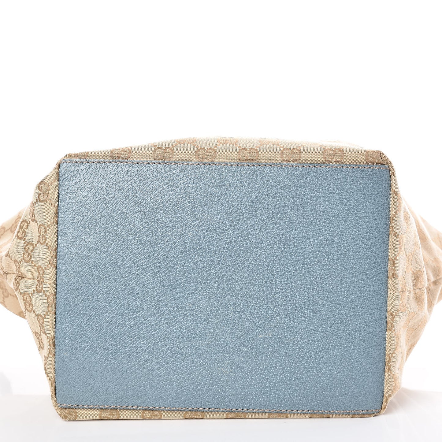 GG Monogram Medium Web Handle Bucket Tote Blue