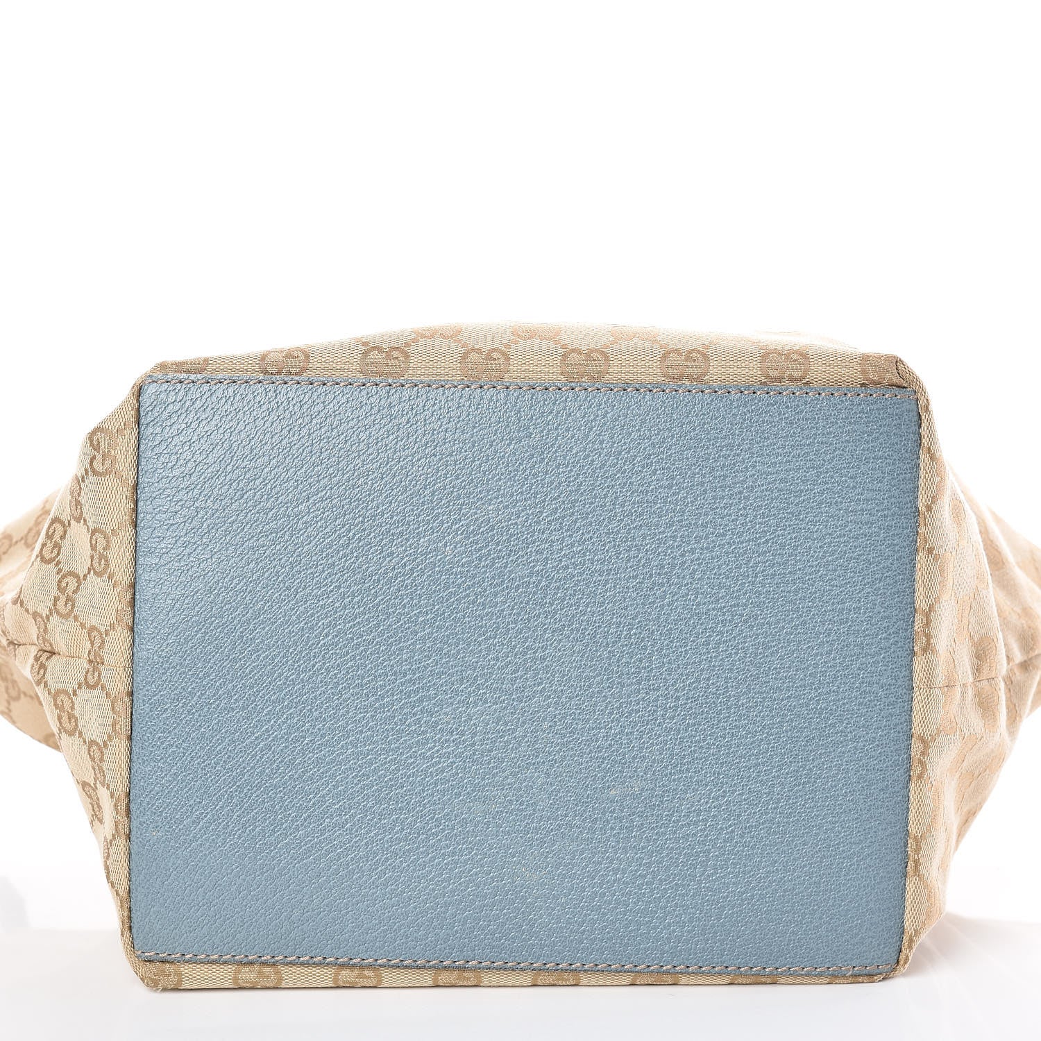 Gucci GG Monogram Medium Web Handle Bucket Tote Blue 7 of 16
