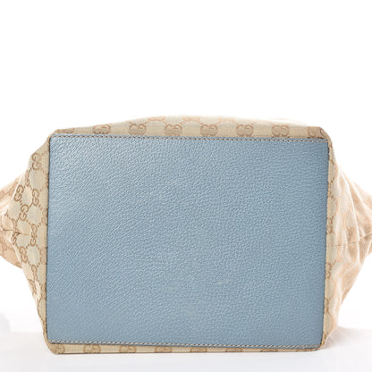 Gucci GG Monogram Medium Web Handle Bucket Tote Blue 7 of 16