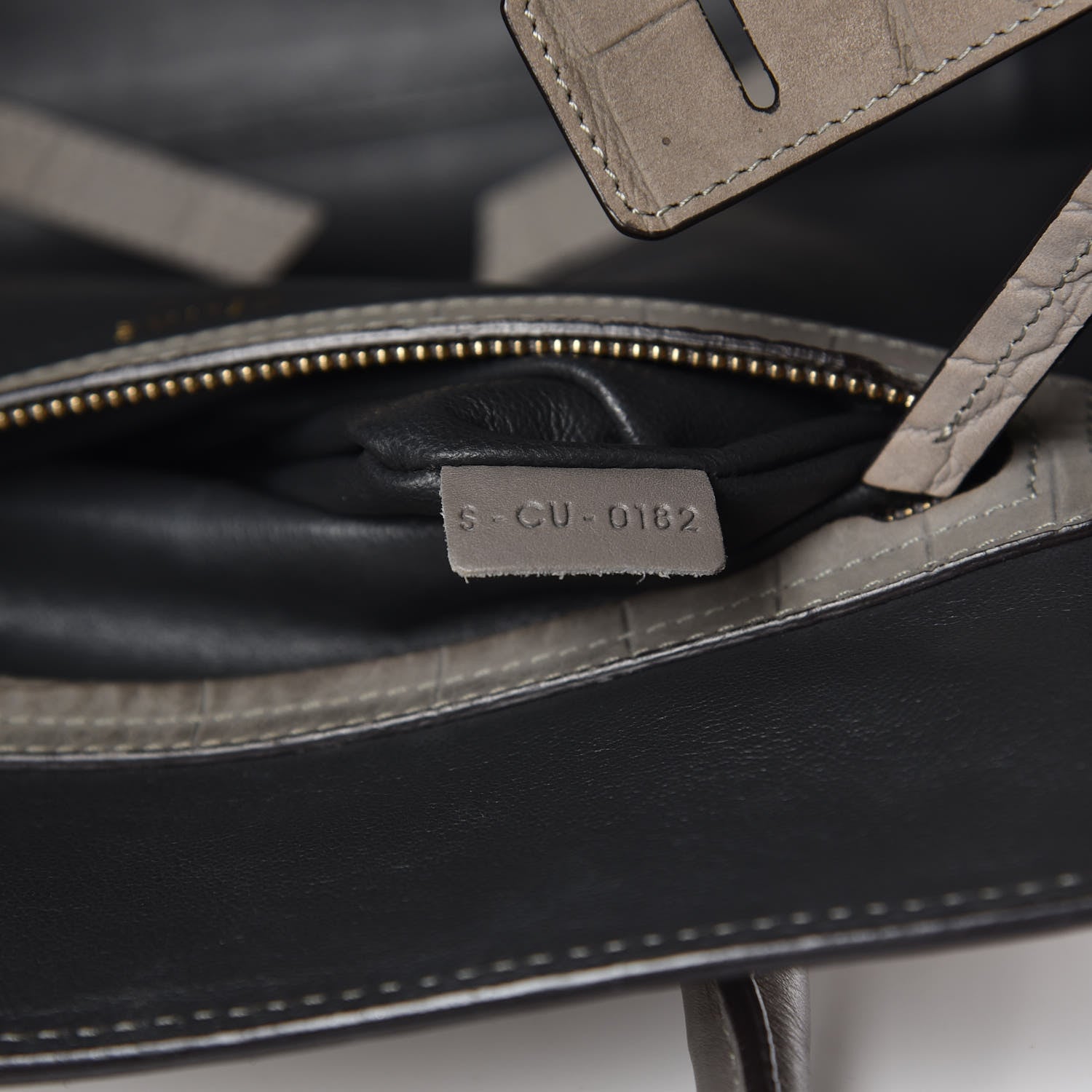 Celine Crocodile Embossed Nubuck Medium Phantom Luggage Grey 7 of 20