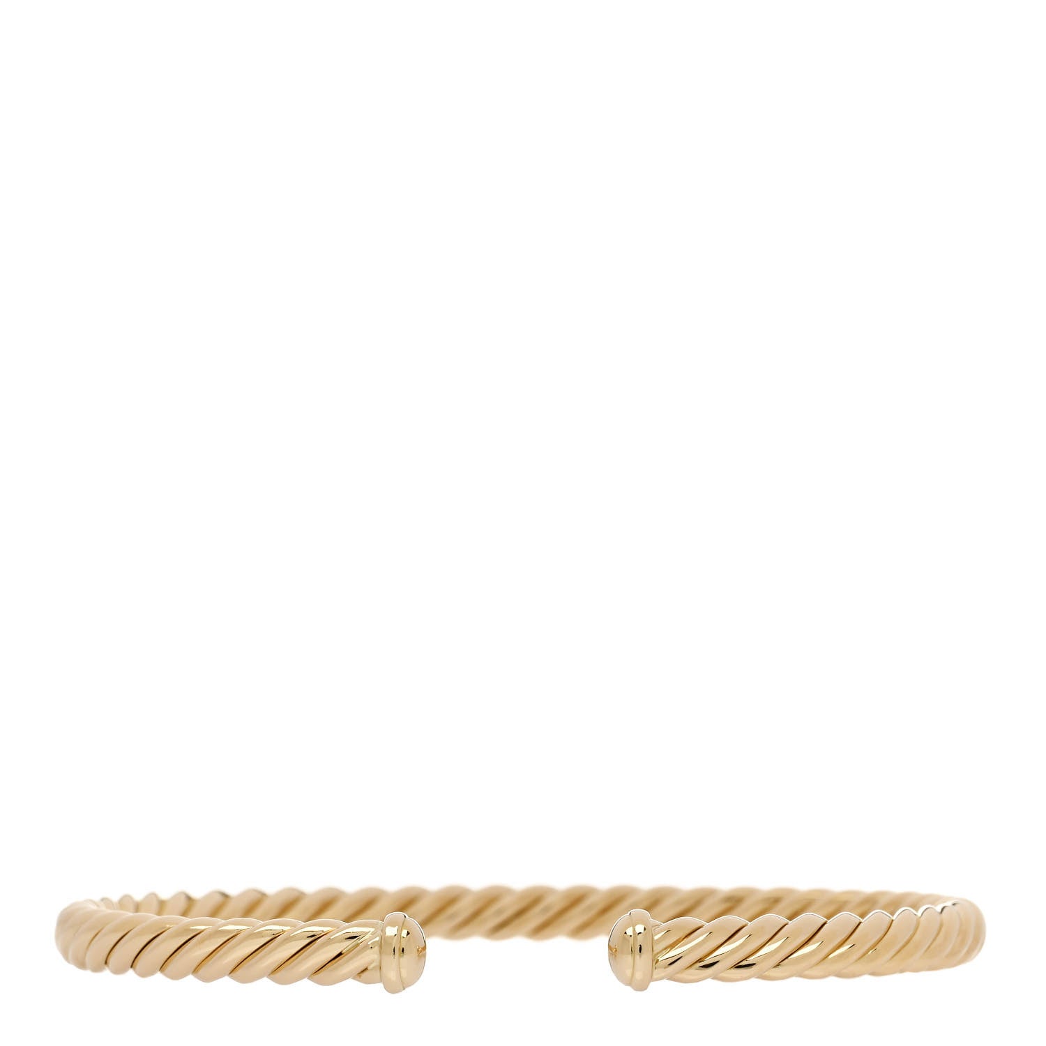 David Yurman 18K Yellow Gold 4mm Cablespira Bracelet 1 of 4
