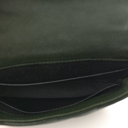 Saint Laurent Sheepskin Matelasse Chevron Monogram Mini College Bag New Vert Fonce 5 of 7