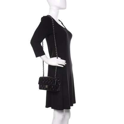 Chanel Patent Calfskin Quilted Mini Rectangular Flap Black 2 of 10