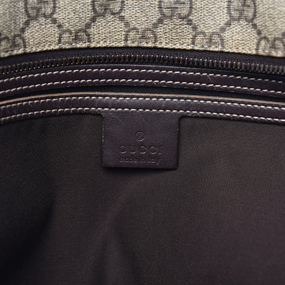 Gucci GG Supreme Monogram Medium Zippered Shopping Tote Dark Brown 6 of 21