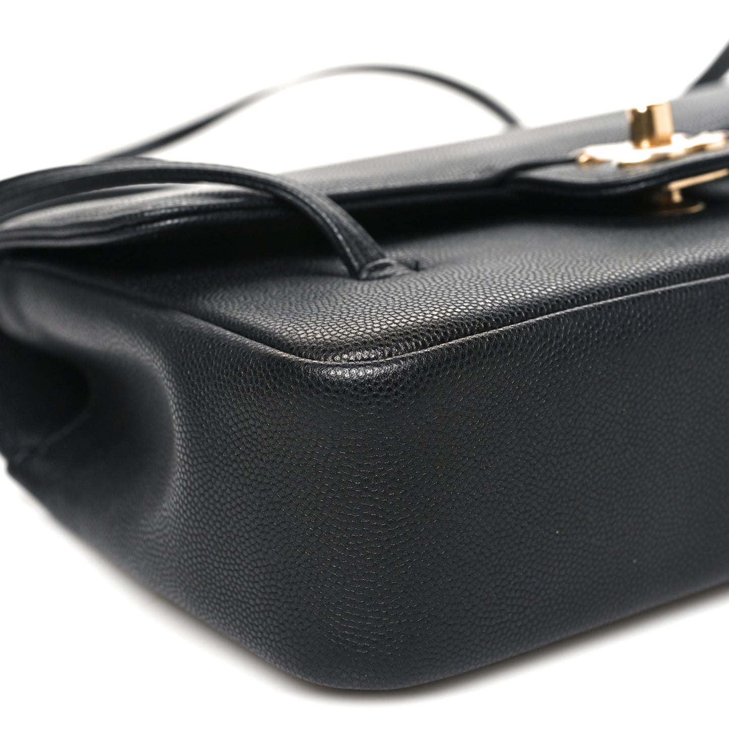 Shiny Caviar Preppy Coco Small Flap Black