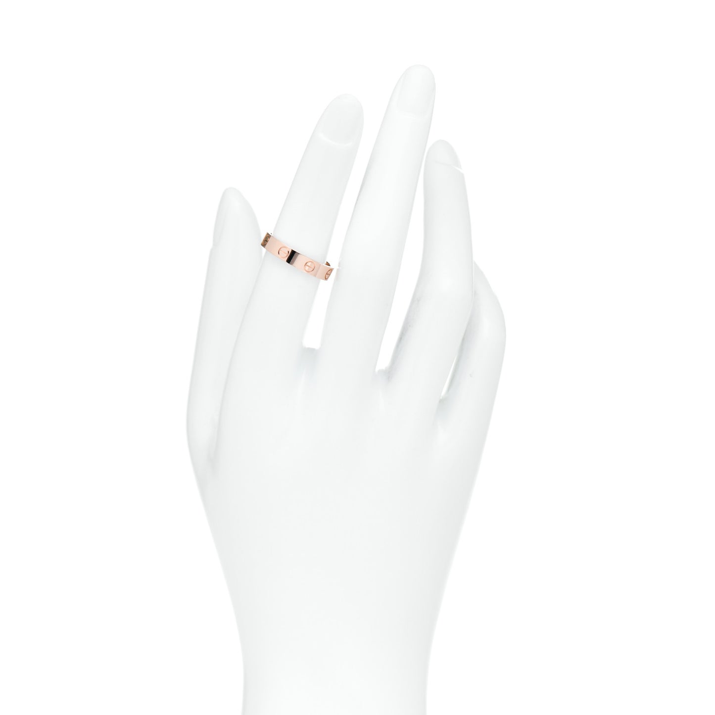 18K Pink Gold 3.5mm LOVE Wedding Band Ring 52 6