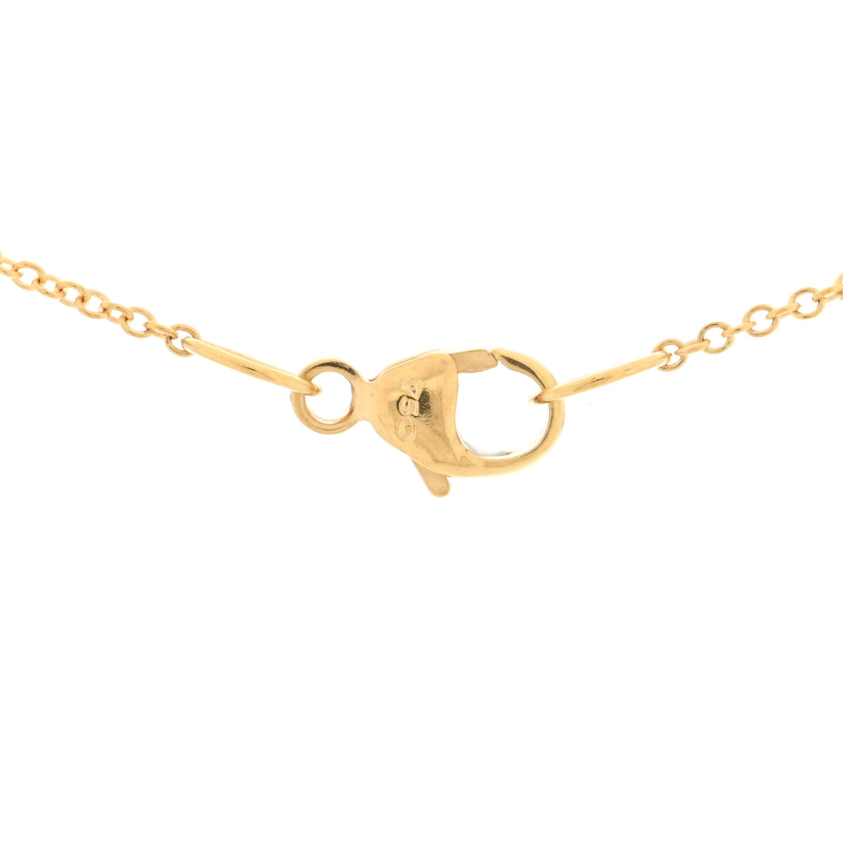 David Yurman 18K Yellow Gold Diamond Initial O Charm Pendant Necklace 5 of 5