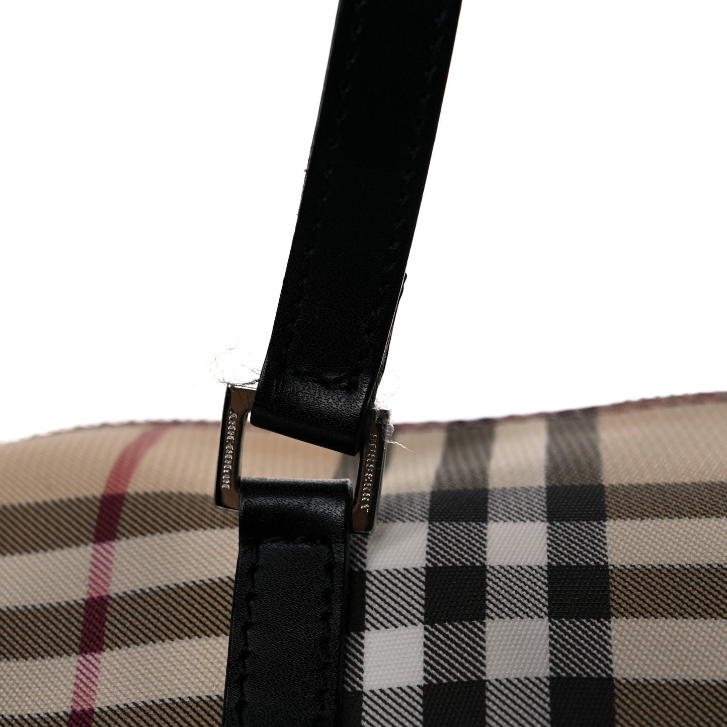 House Check Barrel Bag Black