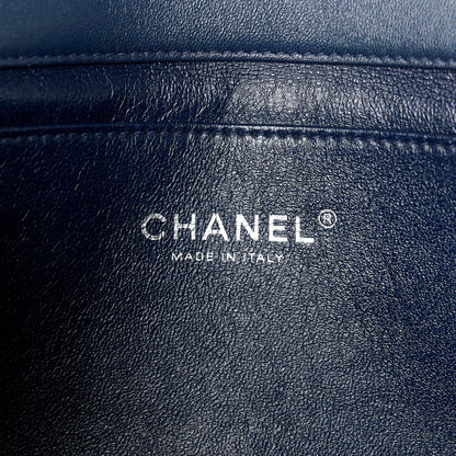 Chanel Lambskin Quilted Clutch with Chain Flap Navy 6 of 11