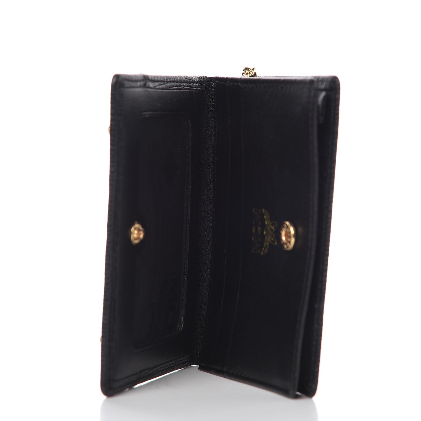 Calfskin Embellished Card Holder Black