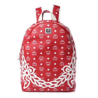 MCM Visetos Embroidered Medium Backpack Ruby Red 1 of 10
