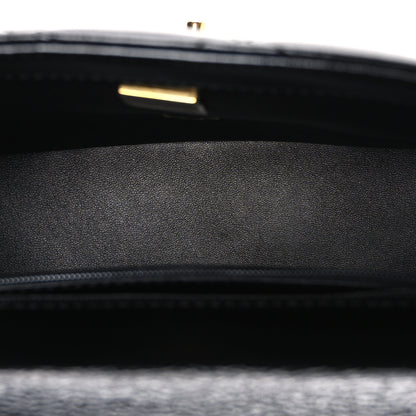 Chanel Shiny Lambskin Quilted Twisted Links Top Handle Flap Black 5 of 11