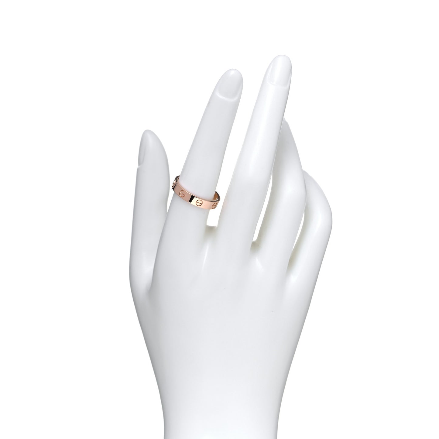 18K Pink Gold 3.5mm LOVE Wedding Band Ring 57 8