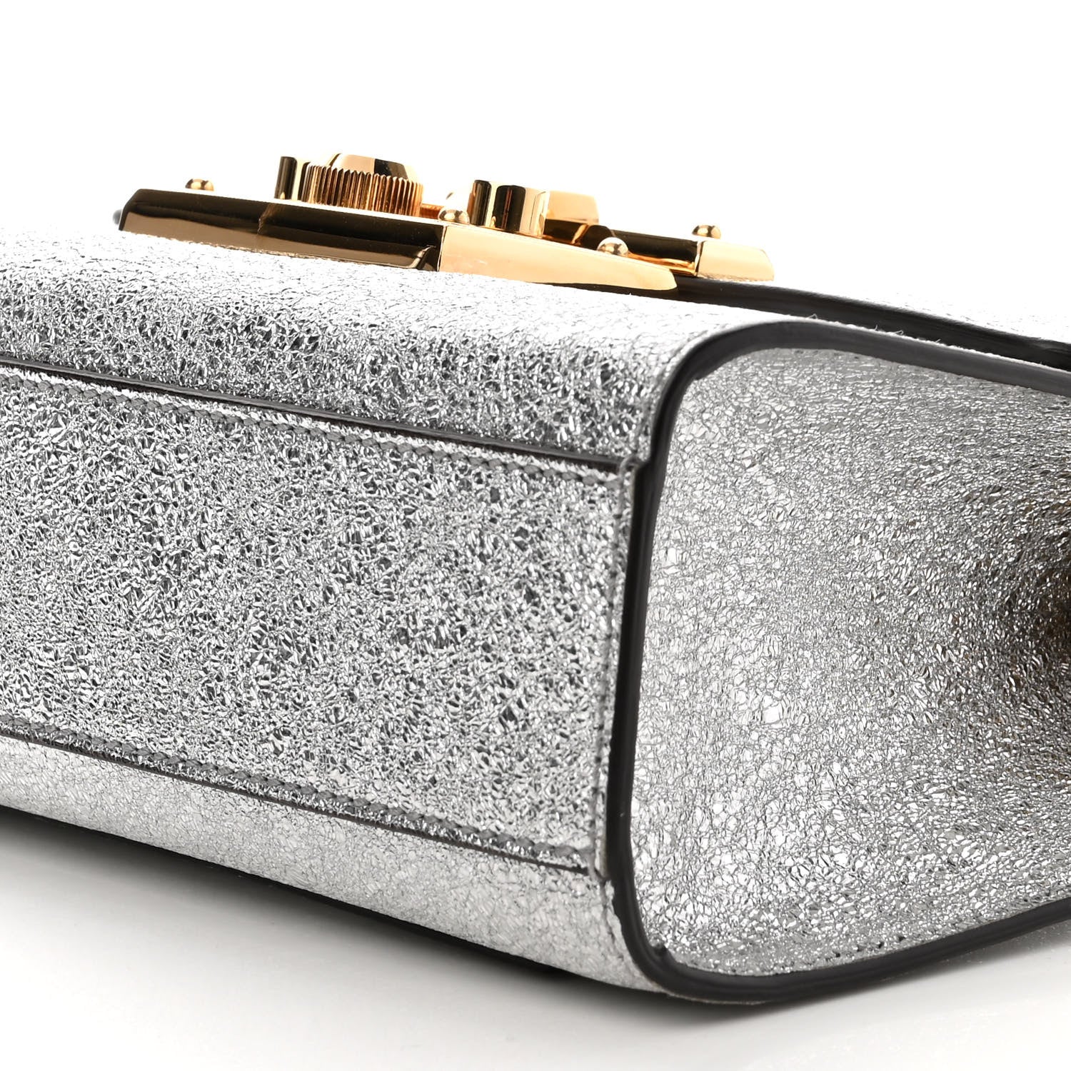 Gucci Galassia Small Padlock Shoulder Bag Argento 9 of 10
