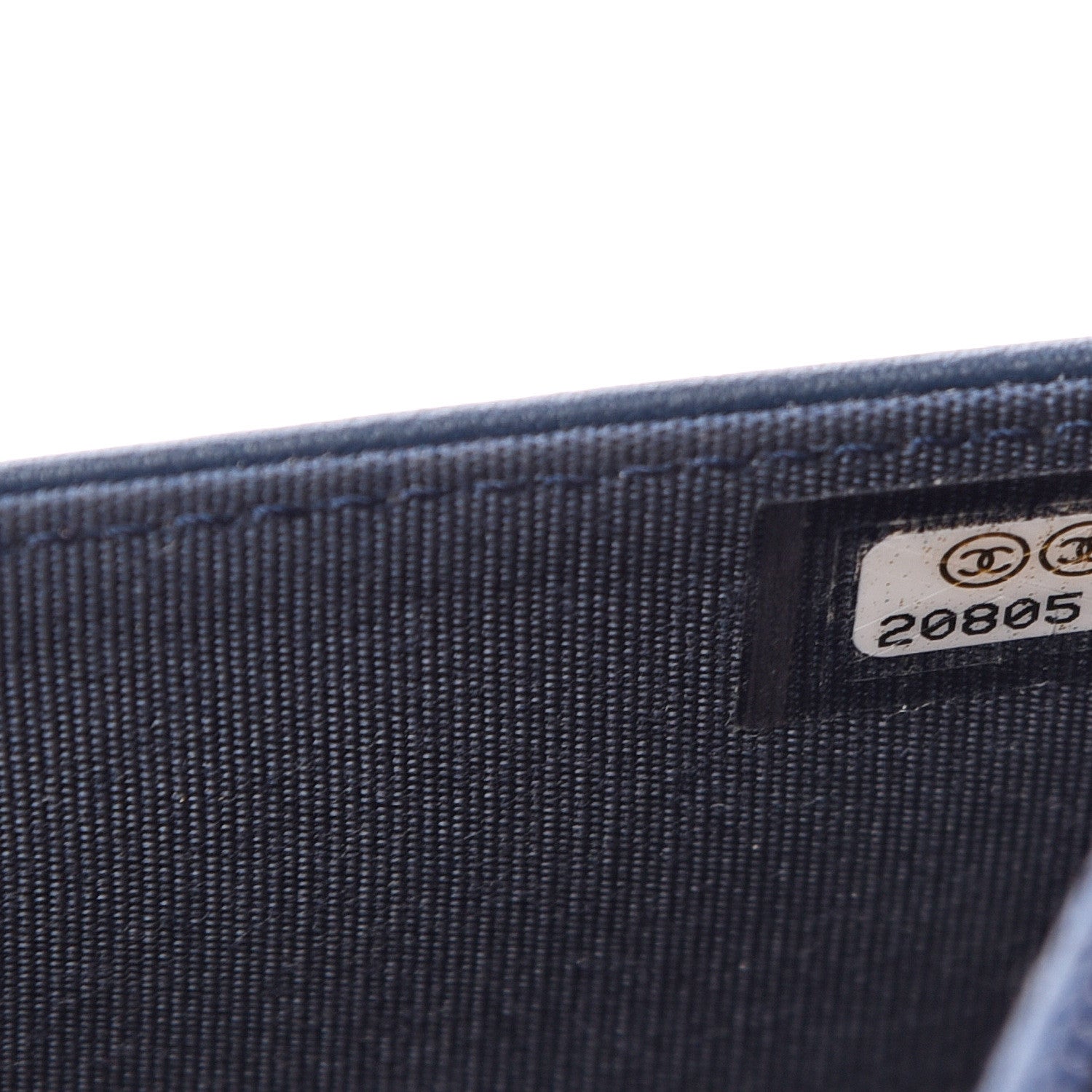 Chanel Glazed Calfskin Quilted Coco Boy Wallet On Chain WOC Blue 7 of 14