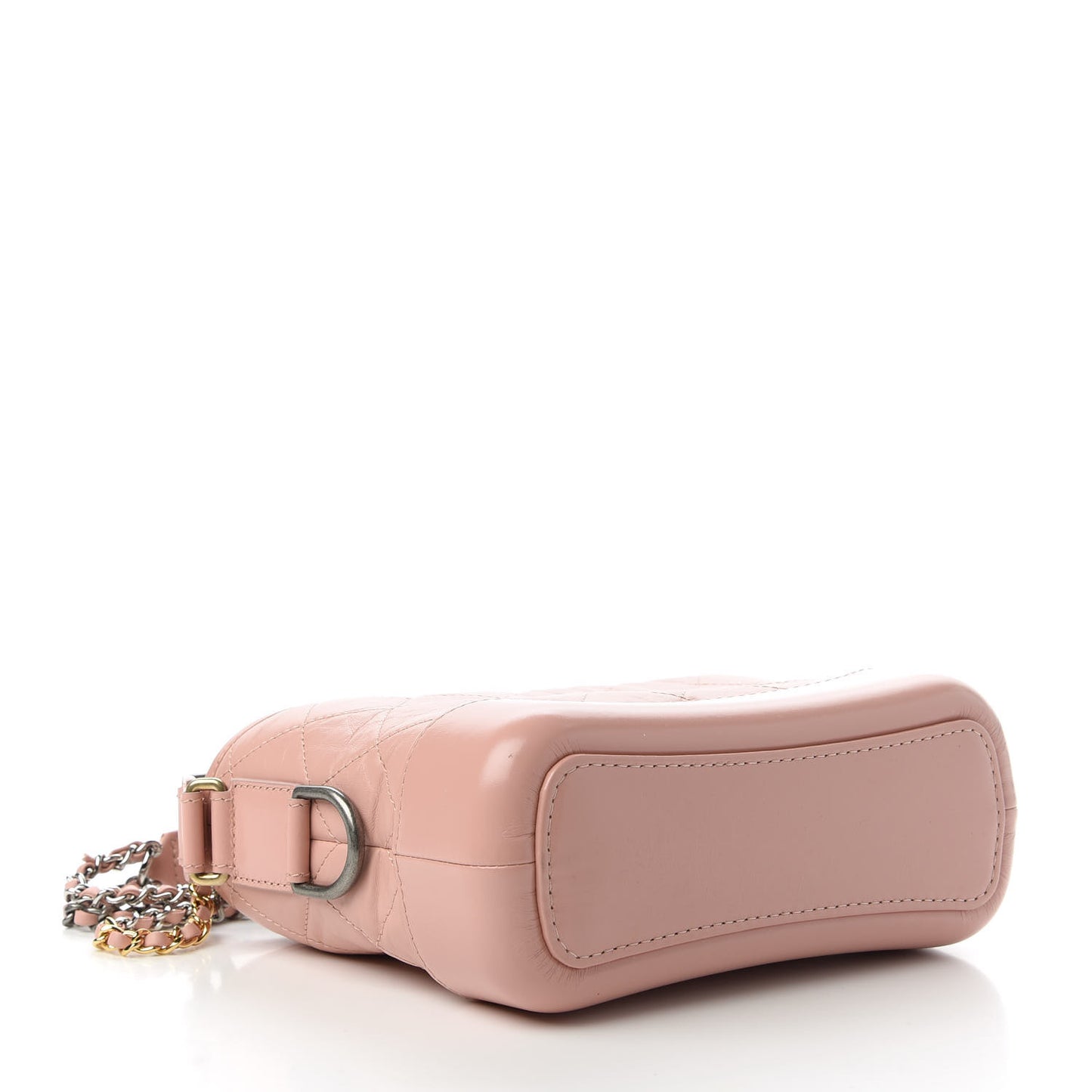 Aged Calfskin Quilted Small Gabrielle Hobo Pink