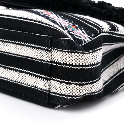 Saint Laurent Berber Chevron Tassel Monogram Large College Bag Black 9 of 10