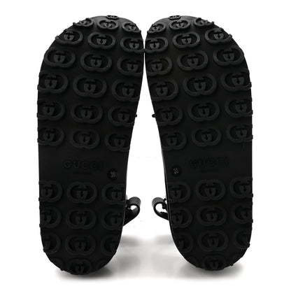 Gucci Soft Rubber Horsebit Touch Womens Strapped Sandals 38 Black 6 of 9