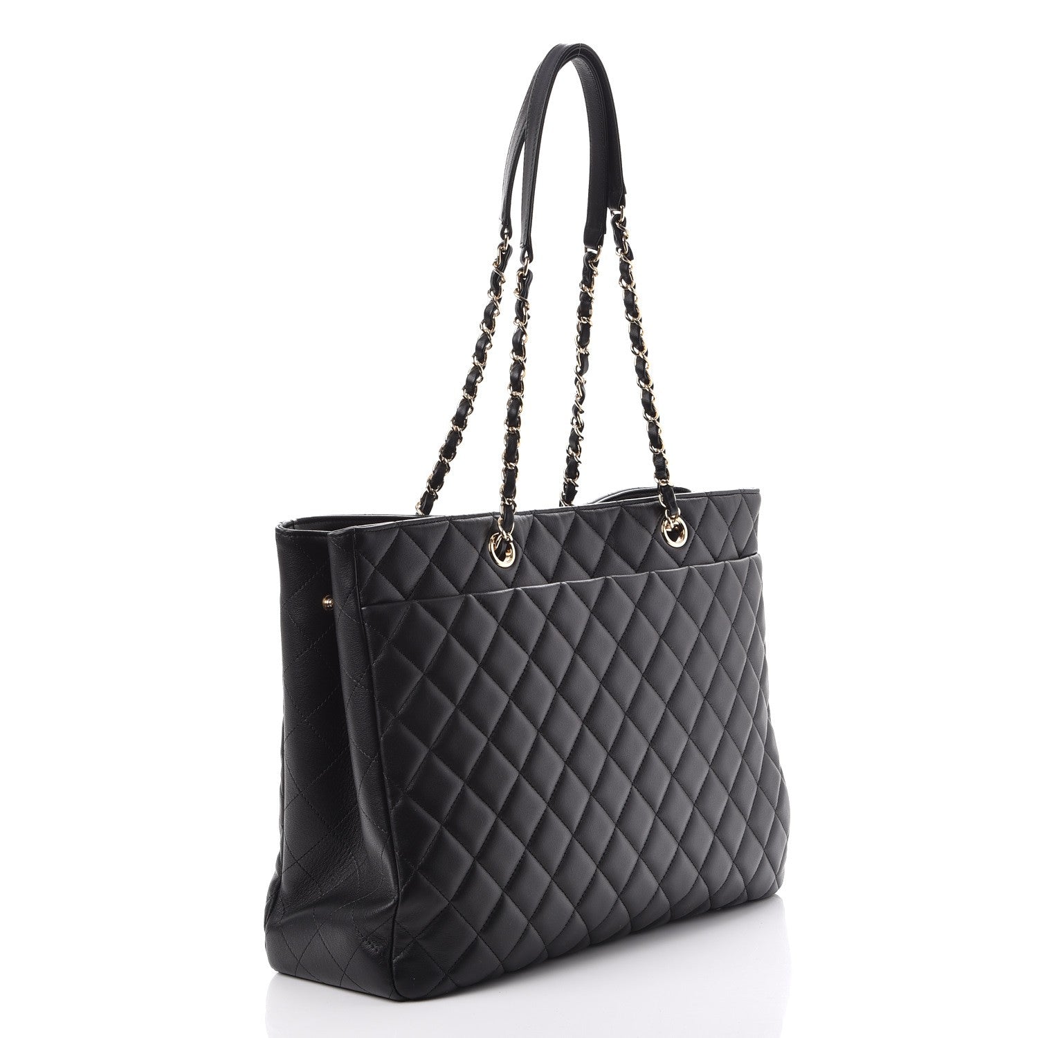 Chanel Calfskin Quilted Timeless Tote Black 3 of 7