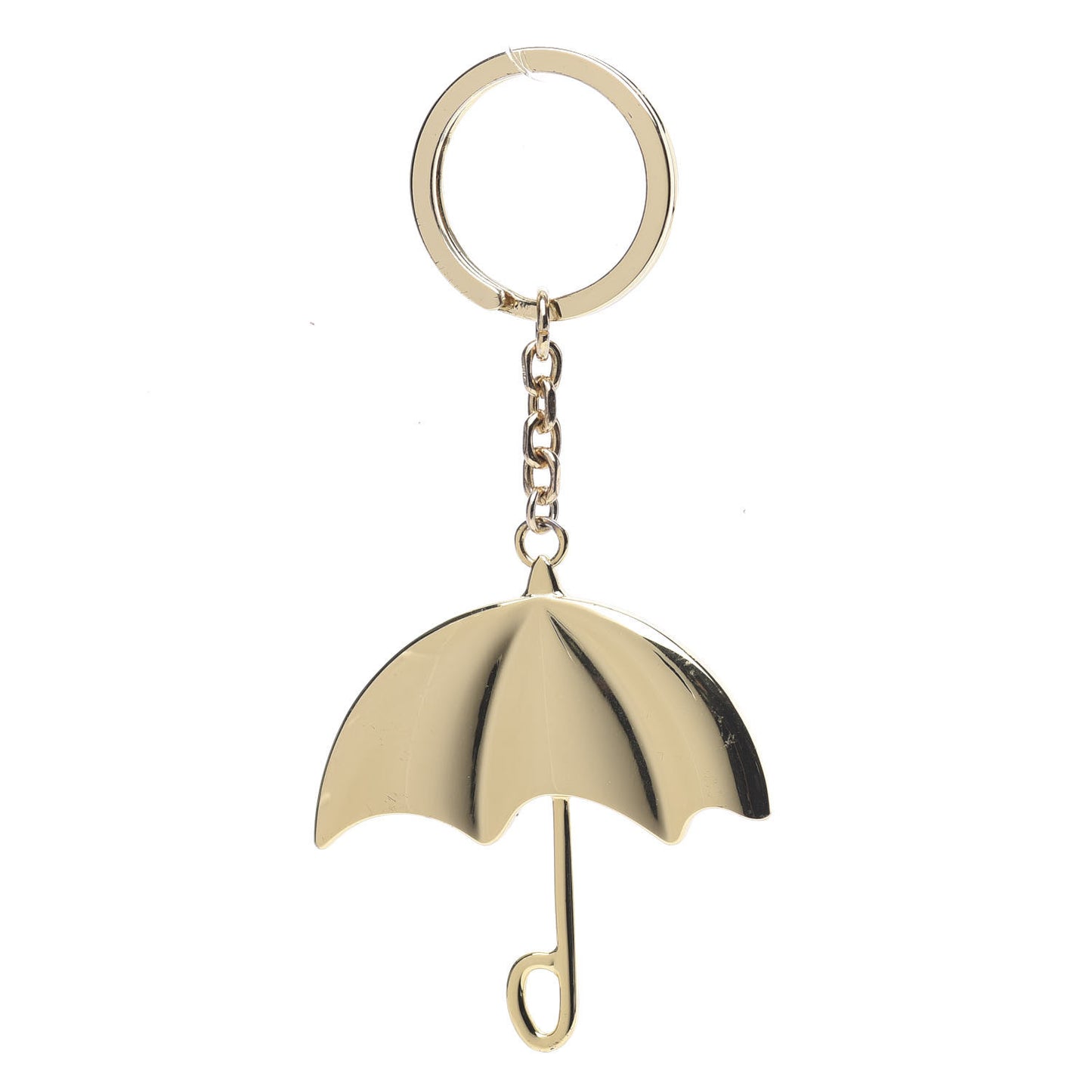 Umbrella Key Chain Bag Charm Gold