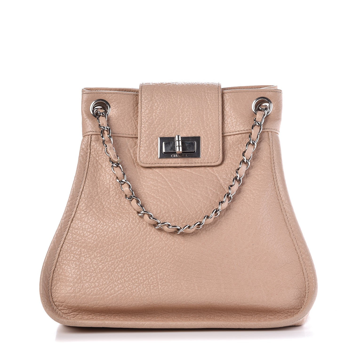 Chanel Grained Calfskin Mademoiselle Accordion Flap Beige 1 of 7